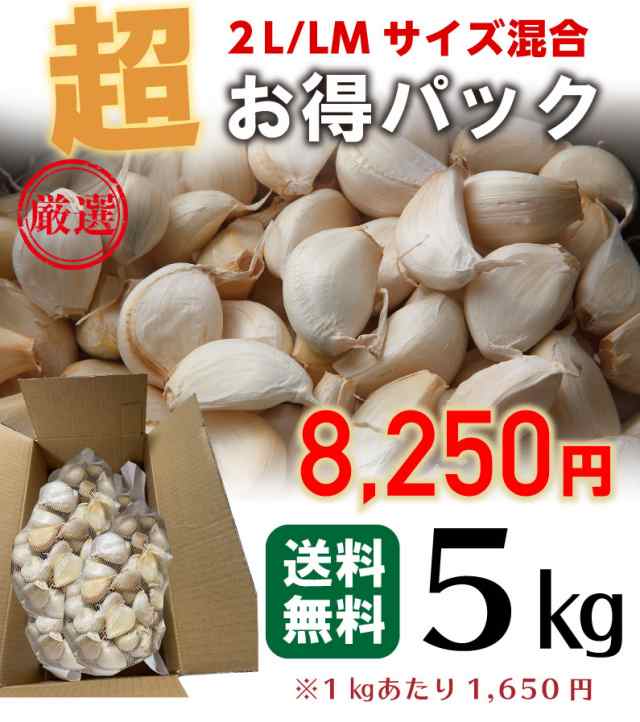 青森 にんにく バラ 訳あり 新物 国産 ニンニク 5kg 送料無料 Y常の