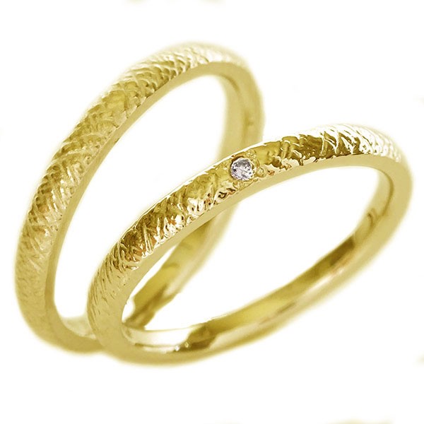 結婚指輪 マリッジリング ゴールドk10 ペアリング ダイヤモンド ペア2