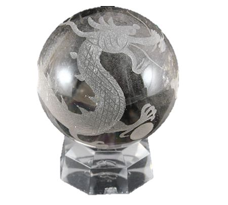 【彫刻置物】 丸玉 水晶50mm （素彫り） 五爪龍 送料無料 天然石 パワーストーン プチギフト 転勤 退職 お礼 母の日 敬老の日 ギフト