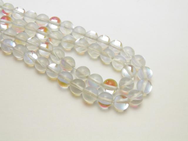 【丸ビーズ】オーロラレインボー 12mm 一連 パワーストーンの通販は