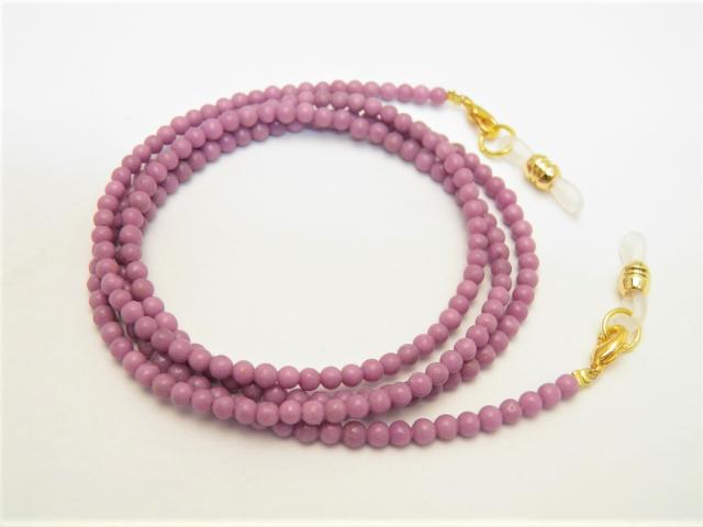 フォスフォシデライト AA+ ラウンド 3mm メガネチェーン