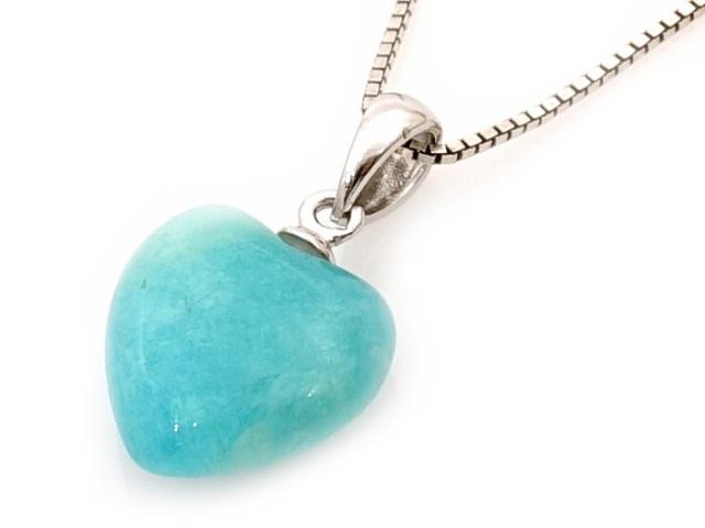 ハートペンダントトップ AA アマゾナイト ペルー産 仕事運 天然石 パワーストーンの通販は 7,086円