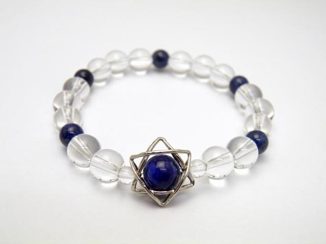 六芒星 ブレスレット 誕生石 9月 ラピスラズリ 天然石 パワーストーンの通販は 5,227円