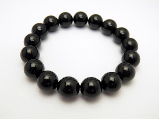 【Premium_Endlessブレスレット】 ブレスレット 天然モリオン（黒水晶） 鑑別書付き 12mm 送料無料 高級品 天然石 パワーストーン_1