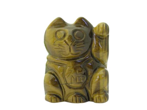 タイガーアイ 招き猫 左手招き （福運） 天然石 パワーストーン プチギフト 転勤 退職 お礼 母の日 敬老の日 ギフト 5,324円