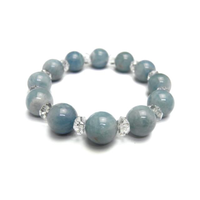 アクアマリンブレスレット14mm（※1点物） 【楽天市場】天然石 【一点
