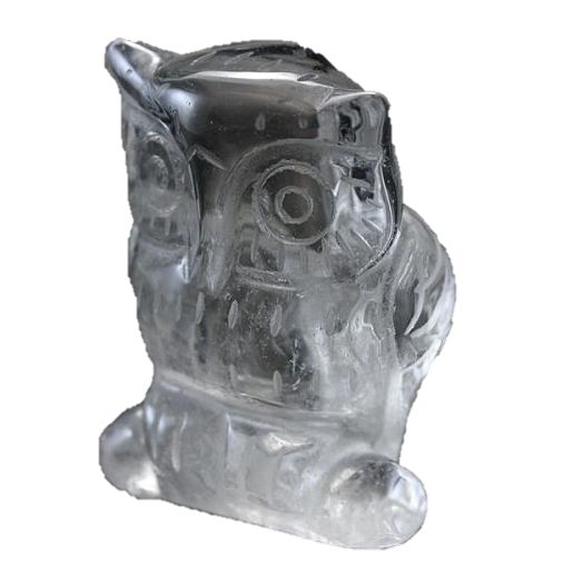 ふくろう 梟 フクロウ 天然水晶 置物 40mm 天然石 パワーストーンの通販は 5,346円