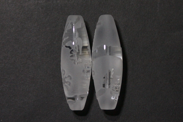 水晶 (素彫り) 「太鼓型」 3.8cm 龍神 1粒売り 天然石 パワーストーン