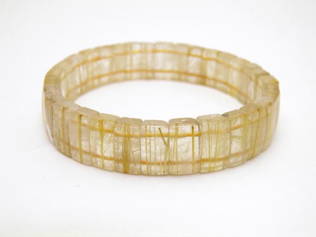 タイチンルチルクォーツ バングル 13x7mm 1本売り 現品 天然石 風水 パワーストーン