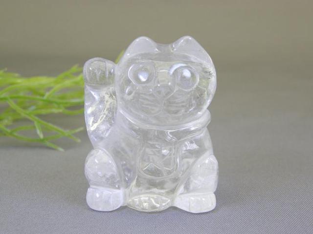 クリスタル 水晶 招き猫 右手招き （財運） 天然石 パワーストーン プチギフト 転勤 退職 お礼 母の日 敬老の日 ギフト 5,856円