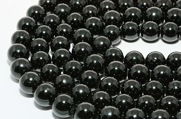 黒トルマリン 2A 10mm 一連 天然石 パワーストーン