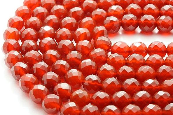 パワーストーン レッドメノウ（赤メノウ） 64面カット 8mm 一連