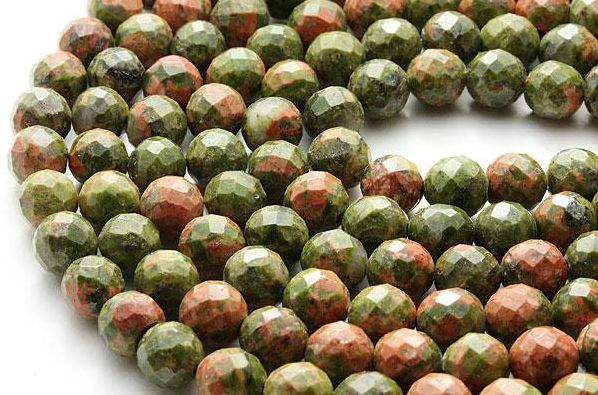 ユナカイト 64面カット 10mm 一連 風水 パワーストーン