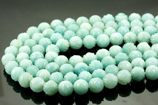 【カットビーズ】アマゾナイト 佛眼 10mm 一連 アメリカ産 天然石 パワーストーン