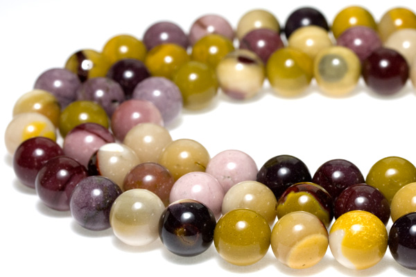 モッカイト 12mm マルチカラー 一連 天然石 パワーストーン