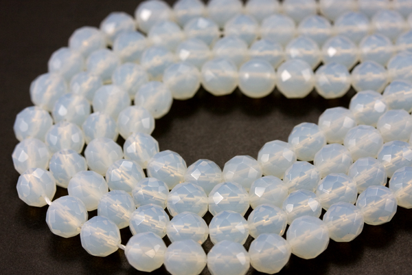 オブシディアンオパール64面カット 12mm玉 一連 パワーストーン