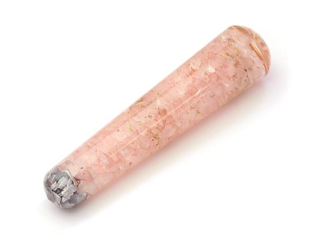 マッサージスティック 【オルゴナイト】 ローズクォーツ 115mm前後 送料無料 ダウジング ヒーリング 天然石 パワーストーン プチギフト 転勤 退職 お礼 母の日 敬老の日 クリスマス ギフト 7,320円