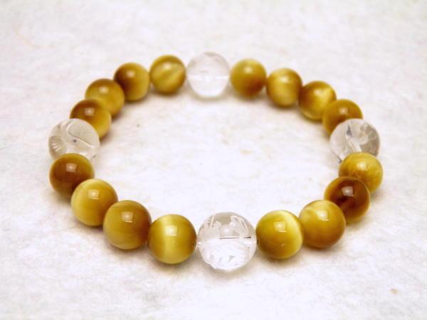 四神獣ブレスレット 水晶彫り 12mm玉 四神獣 四神 四神相応 四神図 四神降臨 青龍・朱雀・白虎・玄武 ゴールデンタイガーアイAAA ギフトに最適 天然石 風水 パワーストーンの通販は