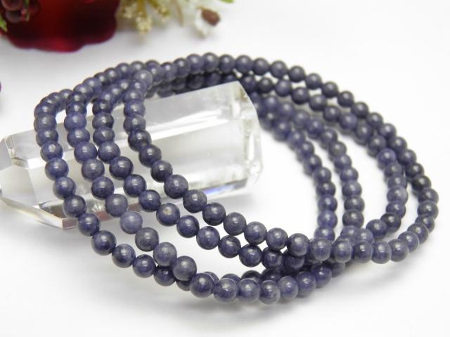 【Premium_Endlessブレスレット】 サファイア/青玉（Sapphire）1本売り 思考力/判断力/カリスマ性/お守り ブレスレット AAランク 4mm玉 天然石 パワーストーン