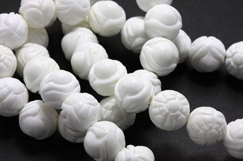 パワーストーン ホワイトシェル 仏眼 10mm 一連