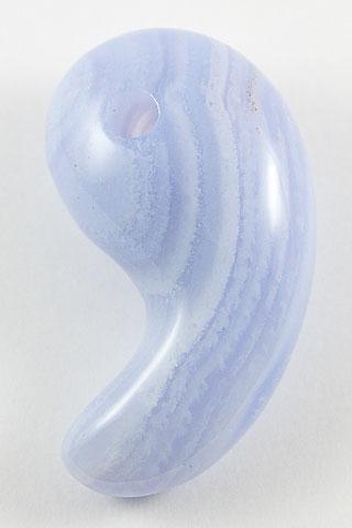 天然石 勾玉 M ブルーレースメノウ 3.5cm 天然石勾玉 バラ売り 現代勾玉 勾玉パワーストーン 勾玉 パワーストーン 勾玉パワーストーン