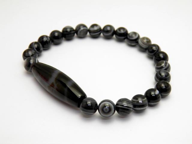 至純天珠 38×12mm 天眼石8mm ブレスレット 五爪龍天_1