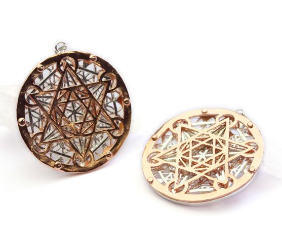 【ペンダントトップ】 フラワー・オブ・ライフPT 1個売り 生命の花 ピンクゴールド・シルバー 40mm前後 プチギフト 転勤 退職 お礼 母の日 敬老の日 ギフト 10,277円