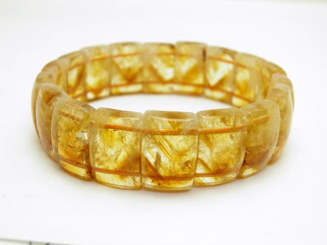 山入り ファントムシトリン 17x11mm バングル ブレスレット 現品 パワーストーンの通販は 13,914円