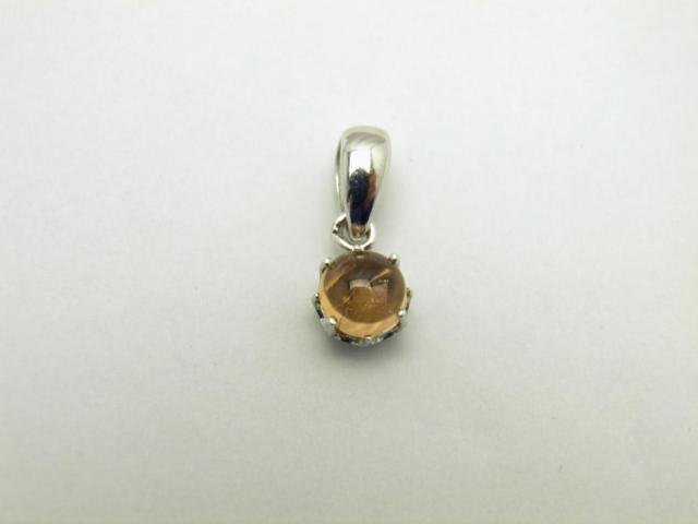 インペリアルトパーズペンダントトップ 縦約5.5mm SILVER925 ブラジル産