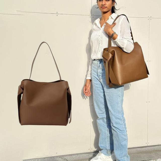 【商品レビューでポイント＋5％】 【最短翌日着 あす楽】 ACNE STUDIOS アクネストゥディオズ ショルダー ハンド バッグ MUSUBI MIDI BAG ムスビ ミディ レディース キャメル ブラウン 【A10092】