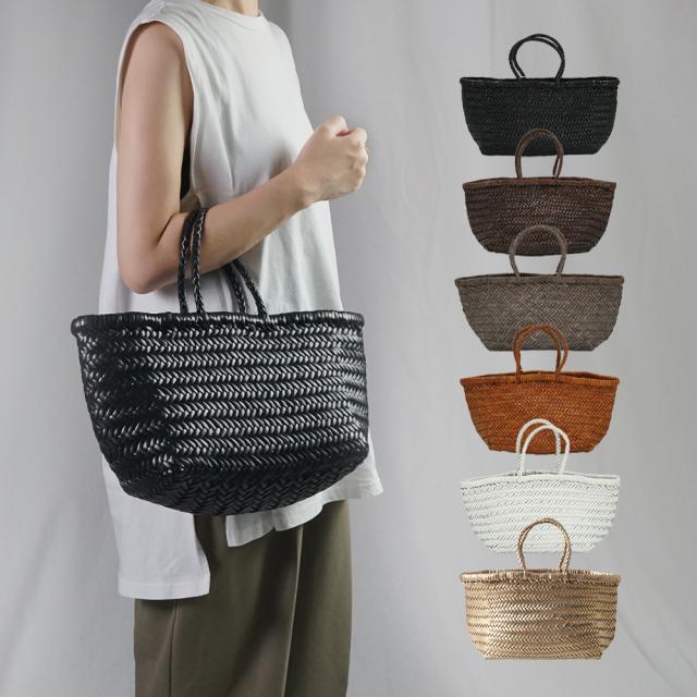 【商品レビューでポイント＋5％】 DRAGON DIFFUSION ドラゴンディフュージョン Bamboo Triple Jump Small バンブートリプル レディース レザー かごバッグ メッシュ 編み込み 鞄 手提げ 8811