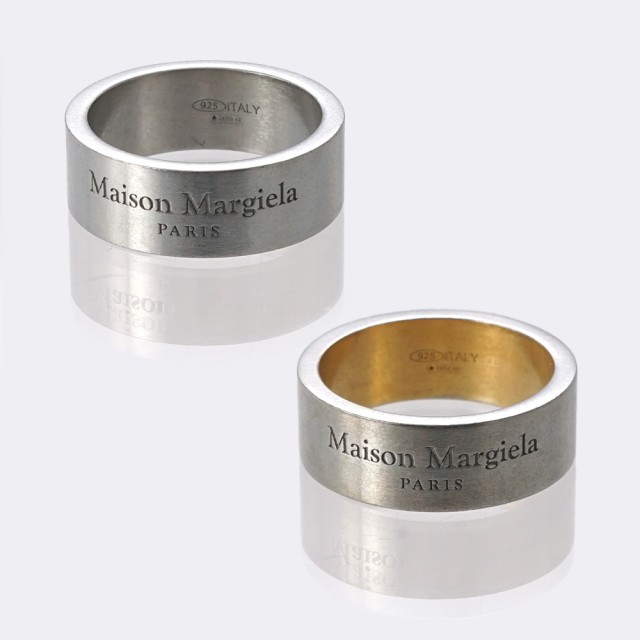 Maison Margiela メゾンマルジェラ 指輪 リング メンズ シルバー ロゴ ...