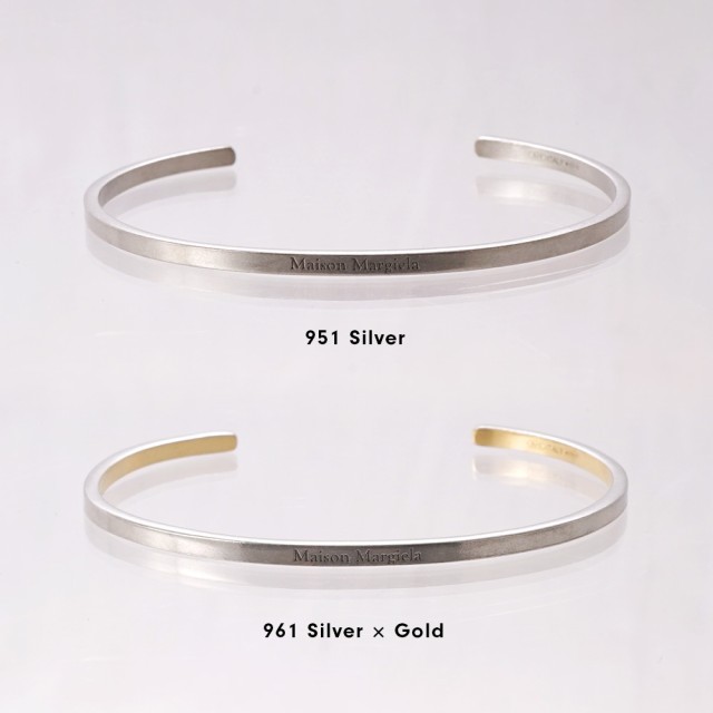 【新品未使用】 Maison Margiela メゾン マルジェラ ブレスレット アクセサリー Logo cuff ロゴカフ シルバー SM1UY0066SV0158 【03/PALLADIO BURATTATO】