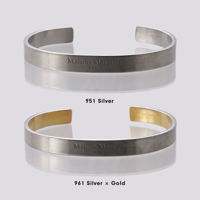 【新品未使用】 Maison Margiela メゾン マルジェラ ブレスレット アクセサリー Logo cuff ロゴカフ シルバー SM1UY0066SV0158 【03/PALLADIO BURATTATO】