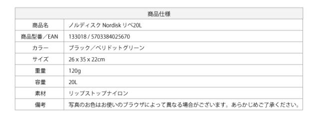 【商品レビューでポイント＋5％】 ノルディスク リべ ポケッタブルバッグ Nordisk Ribe 20 Daypack Black/Peridot Green 133018 リュック バックパック バッグ 鞄 小型 並行輸入品 キャンプ アウトドア_1