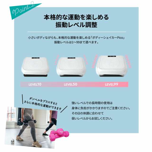 RIORES ボディシェイカー PICO ダイエット 振動マシン コンパクト 振動 ピコ 振動マシーン ブルブルマシーン ダイエット器具 ブルブル振の通販はau  PAY マーケット - MOBILE GARAGE au PAY マーケット店