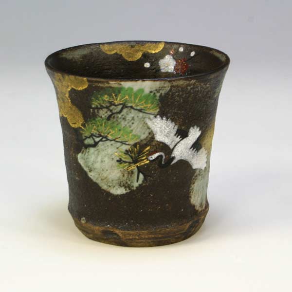 【送料無料】 京焼 清水焼 タンブラー 吉祥鶴 きっしょうつる