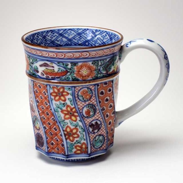 【送料無料】 京焼 清水焼 手付湯呑 1客 赤絵捻古紋の通販は 24,750円