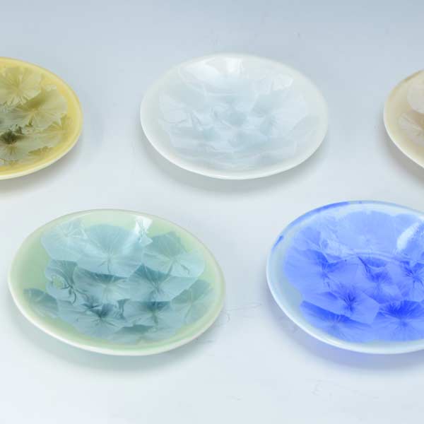 【送料無料】 京焼 清水焼 三寸皿 5枚セット揃 花結晶 はなけっしょう