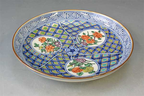 【送料無料】 京焼 清水焼 四寸皿 色絵丸紋草花 (いろえまるもんそうか)の通販は