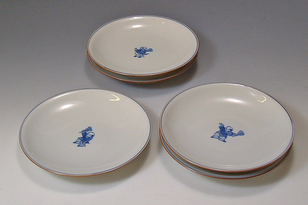 京焼 皿 5枚 送料無料】 京焼 清水焼 皿 5枚セット 染唐子（そめからこ）