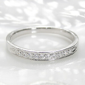 P950 【0.09ct】ダイヤモンド ピンキーリング ファッション ジュエリー アクセサリー レディース 指輪 プラチナ ダイヤ エタニティ ハーフエタ お守り ダイア ４月誕生石 シンプル かわいい ギフト 小指 母の日 プレゼントの通販は