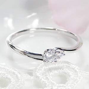 pt950 【0.1ctUP】 ダイヤモンド リング レディース 指輪 プラチナ ダイヤ 一粒 ウエーブ プレゼント pt950 ダイア 大粒 ４月誕生石 送料無料 代引手数料無料 品質保証書  母の日 彼女用 妻用 クリスマスの通販は