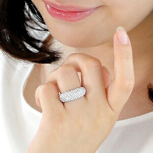 pt950【2.0ct】ダイヤモンド パヴェ リング プラチナ 指輪 2カラット