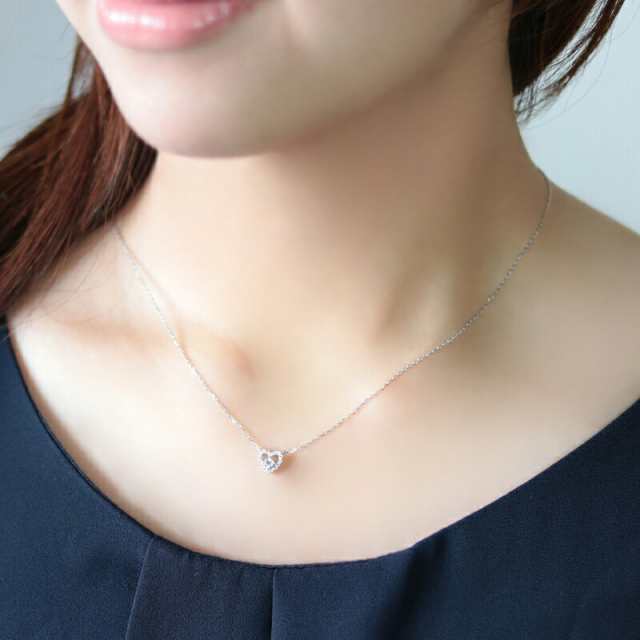 K18　YG/WG/PG　ダイヤモンド 0.15ct 【Hカラークラス/SIクラス】 ハート プチ ペンダント ネックレス ダイヤ ゴールド 18金 K18　ゴールドカラーは選べる プレゼント ギフト 記念日 幸運 アミュレット かわいい エレガント 華奢　おしゃれの通販は