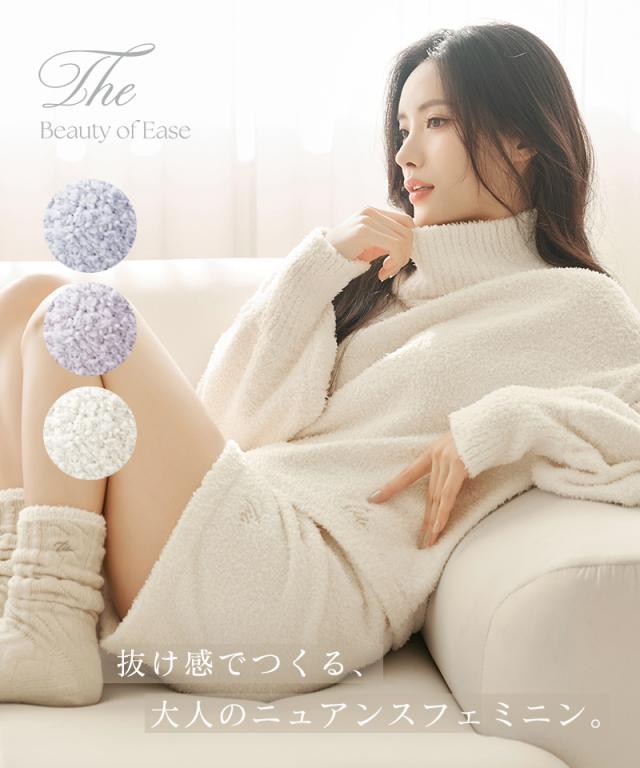 《P.》もこもこルームウェア 選べるトップス3種類×ショートパンツセット ルームウェア もこもこ レディース 冬 あったか パジャマ【秋新作】