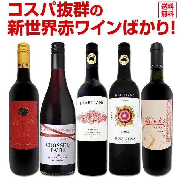 【送料無料】当店自慢のカルト生産者が手掛ける独占販売のワインを中心に、コスパ抜群の新世界赤ワインばかりをセットにしました！