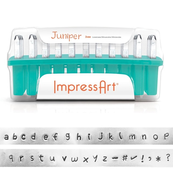 金属刻印 メタルスタンピング 『ImpressArt レタースタンプ Juniper 小文字 3mm U005 3 3』 MIYUKI ミユキ