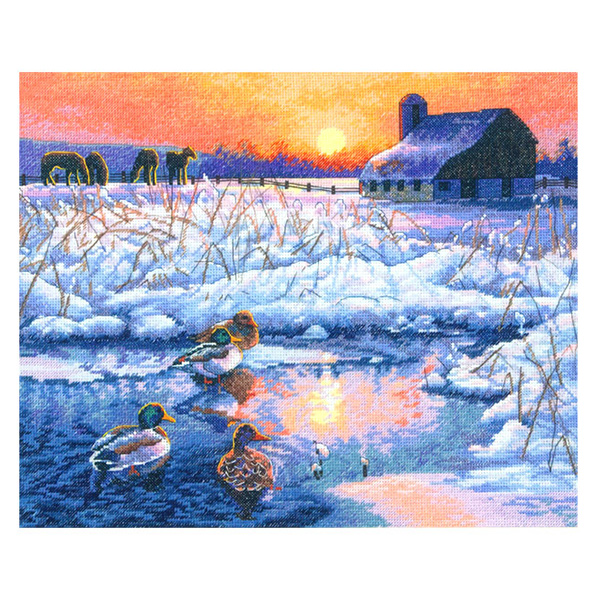 輸入刺しゅうキット 『Dimensions The Gold Collection Winter Morning』