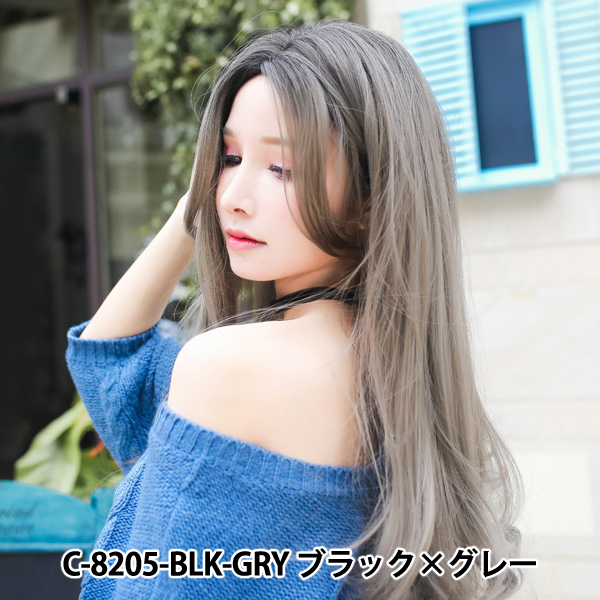 ウィッグ Tefure テフリ 甘辛ワンレンロングストレート ブラック グレー C 05 Fujitatsu 富士達の通販はau Pay マーケット 手芸と生地のユザワヤ